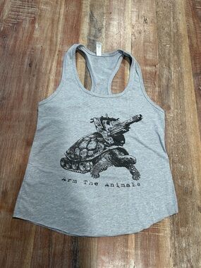 Ideal T Heather Gray “Arm the Animals” Turtle Tank